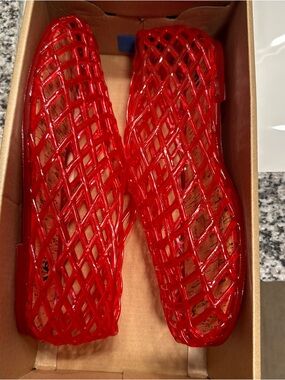 MIA Red Lattice Jelly Flats